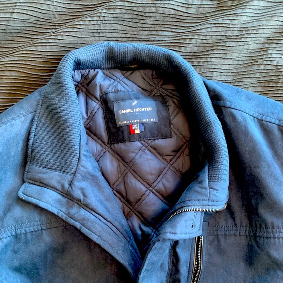 Daniel Hechter vegan suede 4XT Blue Winter Jacket - Picture 1 of 3